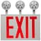 Nuvo Red Combo Exit Sign/Light - 90min Backup - Tri-Head - 120/277V 67/124 - alternate 6
